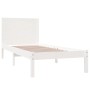 Weißer Einzelbettrahmen aus Massivholz, 75 x 190 cm von , Betten und Lattenroste - Ref: Foro24-3104114, Preis: 120,29 €, Raba...