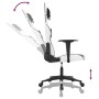 Silla gaming de masaje cuero sintético blanco y negro en Sillas gaming | Comprar online en Foro24