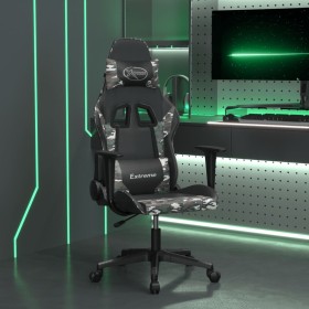 Silla gaming de masaje cuero sintético negro y camuflaje en Sillas gaming | Comprar online en Foro24
