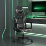 Silla gaming de masaje cuero sintético negro y camuflaje en Sillas gaming | Comprar online en Foro24