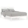 Estructura de cama doble pequeña madera maciza blanca 120x190cm de , Camas y somieres - Ref: Foro24-3104189, Precio: 124,81 €...