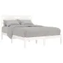 Estructura de cama doble pequeña madera maciza blanca 120x190cm de , Camas y somieres - Ref: Foro24-3104189, Precio: 124,81 €...