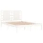 Estructura de cama doble pequeña madera maciza blanca 120x190cm de , Camas y somieres - Ref: Foro24-3104189, Precio: 124,81 €...
