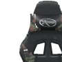 Silla gaming de masaje cuero sintético negro y camuflaje en Sillas gaming | Comprar online en Foro24