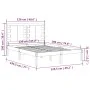 Kleines Doppelbettgestell aus weißem Massivholz, 120 x 190 cm von , Betten und Lattenroste - Ref: Foro24-3104189, Preis: 124,...