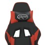 Silla gaming de masaje y reposapiés cuero sintético negro rojo en Sillas gaming | Comprar online en Foro24