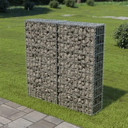Muro de gaviones con cubiertas acero galvanizado 100x20x100 cm de vidaXL, Paneles de vallas - Ref: Foro24-143578, Precio: 49,...