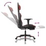 Silla gaming masaje reposapiés cuero sintético negro rojo tinto en Sillas gaming | Comprar online en Foro24