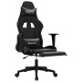 Silla gaming de masaje y reposapiés cuero sintético negro en Sillas gaming | Comprar online en Foro24