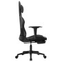 Silla gaming de masaje y reposapiés cuero sintético negro en Sillas gaming | Comprar online en Foro24