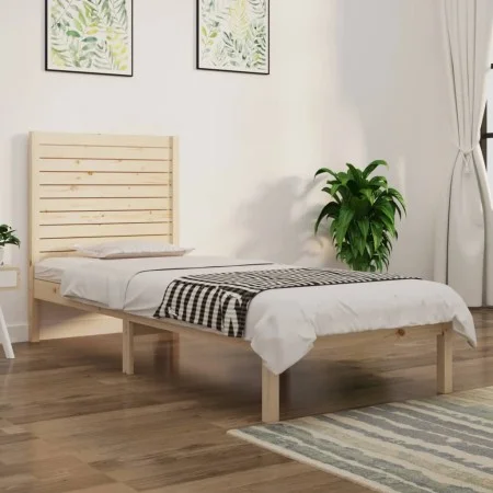 Bettgestell aus Massivholz 75x190 cm von , Betten und Lattenroste - Ref: Foro24-3104568, Preis: 93,91 €, Rabatt: %