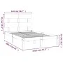 Estructura de cama de madera maciza 140x200 cm de , Camas y somieres - Ref: Foro24-3104673, Precio: 105,28 €, Descuento: %