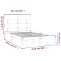 Small double bed frame white solid wood 120x190cm by , Beds and slatted bases - Ref: Foro24-3104644, Price: 114,96 €, Discoun...