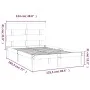 Small double bed frame white solid wood 120x190cm by , Beds and slatted bases - Ref: Foro24-3104644, Price: 113,36 €, Discoun...