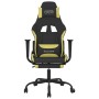 Silla gaming de masaje con reposapiés tela negro y verde claro en Sillas gaming | Comprar online en Foro24