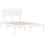 Kleines Doppelbettgestell aus Massivholz weiß 120x190 cm von , Betten und Lattenroste - Ref: Foro24-3104839, Preis: 118,86 €,...