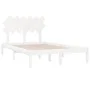 Small double bed frame solid wood white 120x190 cm by , Beds and slatted bases - Ref: Foro24-3104839, Price: 117,21 €, Discou...
