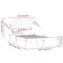 Kleines Doppelbettgestell aus Massivholz weiß 120x190 cm von , Betten und Lattenroste - Ref: Foro24-3104839, Preis: 118,86 €,...