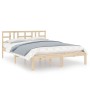 Solid wood bed frame 160x200 cm by , Beds and slatted bases - Ref: Foro24-3105415, Price: 126,54 €, Discount: %