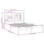 Small double bed frame white solid wood 120x190cm by , Beds and slatted bases - Ref: Foro24-3105441, Price: 119,12 €, Discoun...