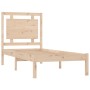 Solid wood bed frame 75x190 cm by , Beds and slatted bases - Ref: Foro24-3105495, Price: 87,08 €, Discount: %
