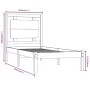 Estructura de cama madera maciza 75x190 cm de , Camas y somieres - Ref: Foro24-3105495, Precio: 85,96 €, Descuento: %