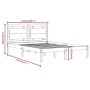 Small double bed frame white solid wood 120x190cm by , Beds and slatted bases - Ref: Foro24-3105506, Price: 120,89 €, Discoun...