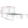 Small double bed frame white solid wood 120x190cm by , Beds and slatted bases - Ref: Foro24-3105506, Price: 124,53 €, Discoun...