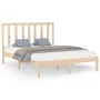 Estructura de cama de madera maciza 160x200 cm de , Camas y somieres - Ref: Foro24-3106778, Precio: 119,02 €, Descuento: %