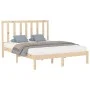 Estructura de cama de madera maciza 160x200 cm de , Camas y somieres - Ref: Foro24-3106778, Precio: 119,02 €, Descuento: %