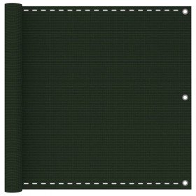 Toldo para balcón HDPE verde oscuro 90x500 cm