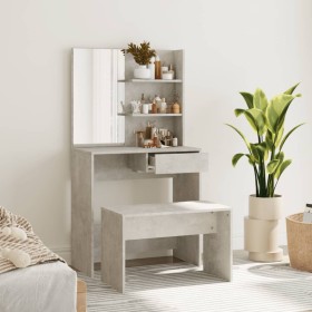 Concrete gray vanity set 74.5x40x141 cm by , Bedroom Dressers - Ref: Foro24-3114142, Price: 93,30 €, Discount: %