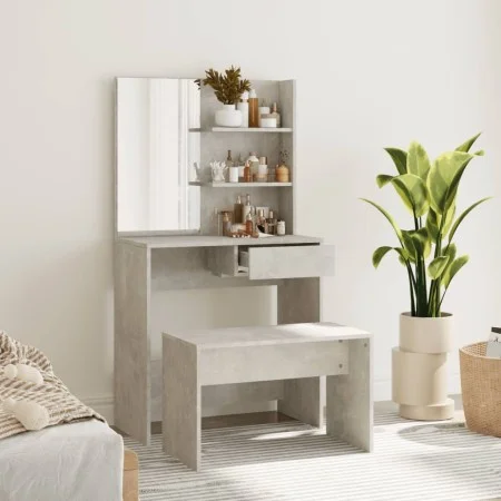 Concrete gray vanity set 74.5x40x141 cm by , Bedroom Dressers - Ref: Foro24-3114142, Price: 92,14 €, Discount: %