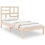 Solid wood bed frame 75x190 cm by , Beds and slatted bases - Ref: Foro24-3105910, Price: 86,65 €, Discount: %
