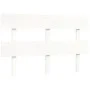 Double bed frame with white solid wood headboard by , Beds and slatted bases - Ref: Foro24-3193502, Price: 127,12 €, Discount: %