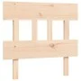 Bed frame with solid wood headboard by , Beds and slatted bases - Ref: Foro24-3193561, Price: 87,73 €, Discount: %