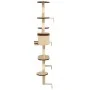 Wall cat scratching post sisal posts 194 cm beige and brown by vidaXL, Cat furniture - Ref: Foro24-170589, Price: 95,65 €, Di...