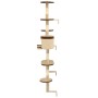 Wandkatzenkratzbaum Sisalstämme 194 cm Beige und Braun von vidaXL, Katzenmöbel - Ref: Foro24-170589, Preis: 96,97 €, Rabatt: %