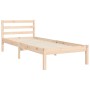 Single bed frame with solid wood headboard by , Beds and slatted bases - Ref: Foro24-3194076, Price: 91,50 €, Discount: %
