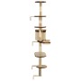Wandkatzenkratzbaum Sisalstämme 194 cm Beige und Braun von vidaXL, Katzenmöbel - Ref: Foro24-170589, Preis: 96,97 €, Rabatt: %