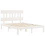 Weißer Massivholzbettrahmen mit Kopfteil 140x190 cm von , Betten und Lattenroste - Ref: Foro24-3193577, Preis: 139,90 €, Raba...