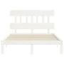 Estructura de cama con cabecero madera maciza blanco 140x190 cm de , Camas y somieres - Ref: Foro24-3193577, Precio: 138,01 €...