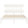 Weißer Massivholzbettrahmen mit Kopfteil 140x190 cm von , Betten und Lattenroste - Ref: Foro24-3193577, Preis: 139,90 €, Raba...