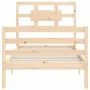 Estructura de cama individual con cabecero madera maciza de , Camas y somieres - Ref: Foro24-3194401, Precio: 94,31 €, Descue...