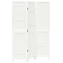 Biombo separador de 3 paneles madera maciza Paulownia blanco en Divisores de ambientes | Comprar online en Foro24