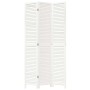 Biombo separador de 3 paneles madera maciza Paulownia blanco en Divisores de ambientes | Comprar online en Foro24
