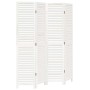 Biombo separador de 4 paneles madera maciza Paulownia blanco en Divisores de ambientes | Comprar online en Foro24