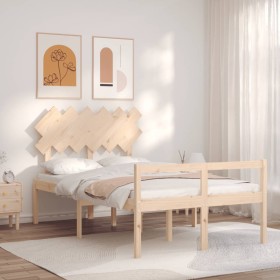 Doppelbett für Senioren mit Kopfteil aus Massivholz von , Betten und Lattenroste - Ref: Foro24-3195516, Preis: 134,43 €, Raba...