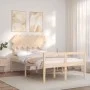 Double bed for seniors with solid wood headboard by , Beds and slatted bases - Ref: Foro24-3195516, Price: 132,72 €, Discount: %
