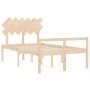 Double bed for seniors with solid wood headboard by , Beds and slatted bases - Ref: Foro24-3195516, Price: 132,72 €, Discount: %